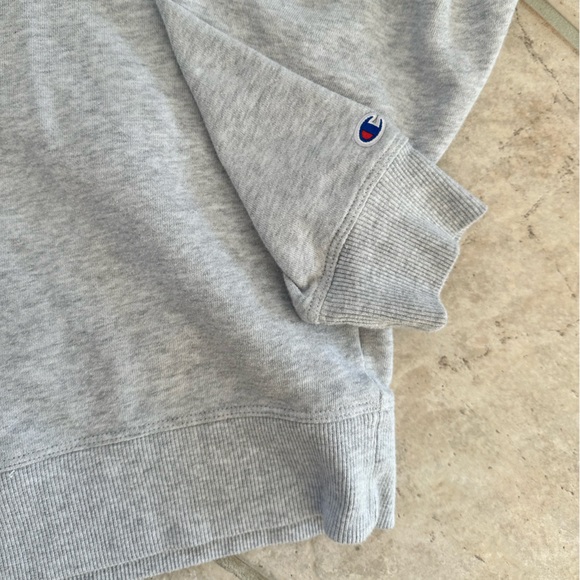 Grey Champion Oversized Three Quarter Zip Crew Neck - Picture 8 of 8
